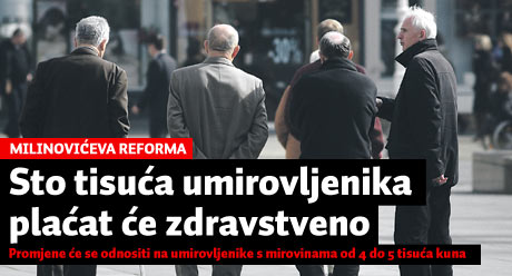 100.000 umirovljenika plaćat će zdravstveno