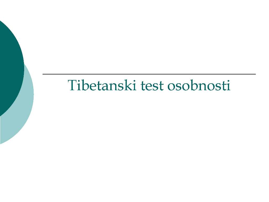 Tibetanski test osobnosti