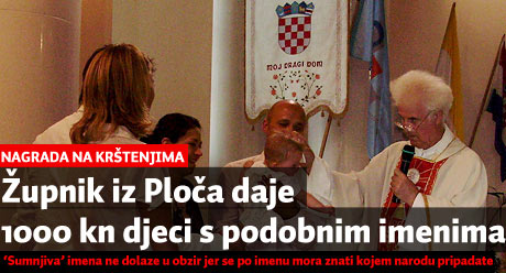 Don Petar Mikić daruje 1000 kuna djeci s podobnim imenima