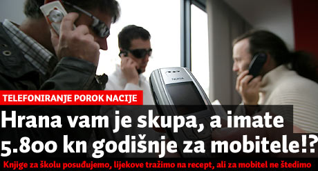 Žalite se da vam je hrana skupa, a imate 5800 kn godišnje za mobitele...!?