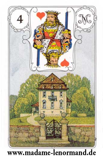 Lenormand karte - Kuća/Kralj srce