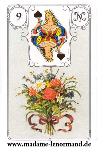 Lenormand karte - Buket /Dama pik