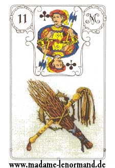 Lenormand karte - Metla/Dečko tref