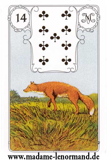 Lenormand karte - Lisica/Tref 9