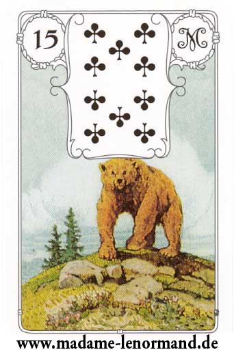 Lenormand karte - Medvjed/Tref 10