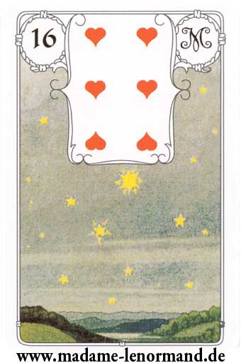 Lenormand karte - Zvijezda/Srce 6