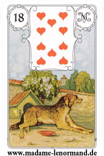 Lenormand karte - Pas /Srce 10