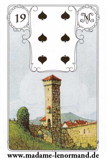 Lenormand karte - Kula /Pik 6