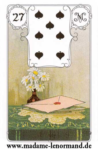 Lenormand karte - Pismo/Pik 7