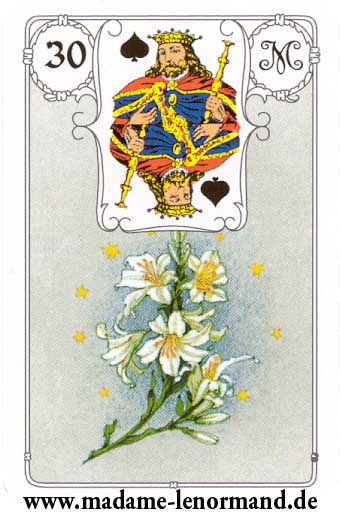 Lenormand karte - Ljiljan/ Kralj pik