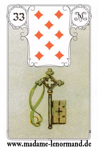 Lenormand karte - Ključ/Karo 8