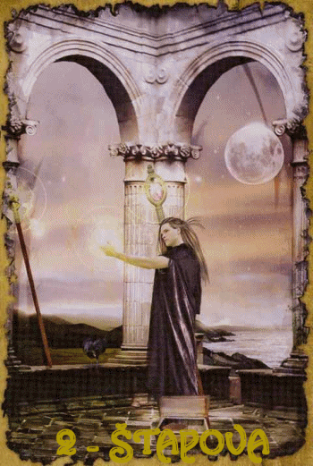 Mystic Dreamer Tarot: DVOJKA ŠTAPOVA