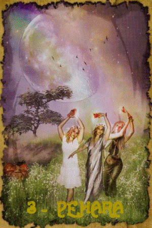 Mystic Dreamer Tarot: TROJKA PEHARA