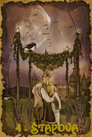 Mystic Dreamer Tarot: ČETVORKA ŠTAPOVA