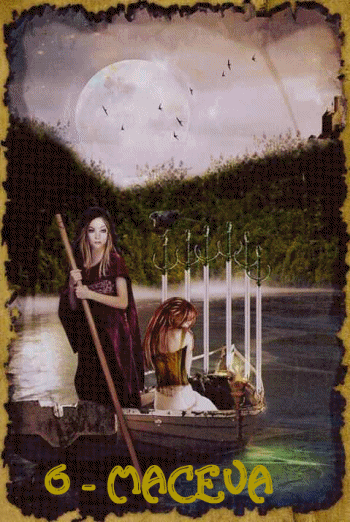 Mystic Dreamer Tarot: ŠESTICA MAČEVA