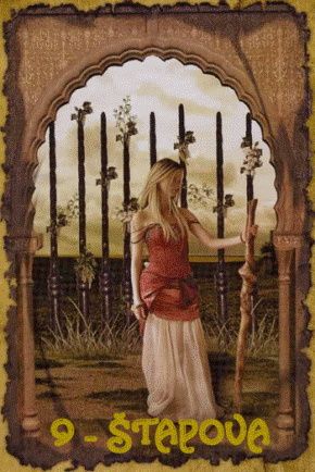 Mystic Dreamer Tarot: DEVETKA ŠTAPOVA