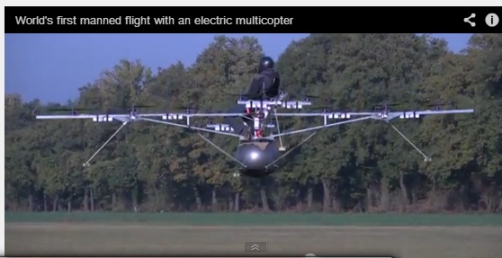 Here Is The Worlds First Manned Flight Using Only A Electrically Controlled Helicopter