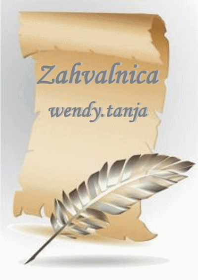 Zahvalnica II: wendy.tanja