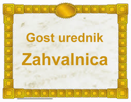 Zahvalnica: gost urednik, srce od 26.8. - 2.9.2014g.