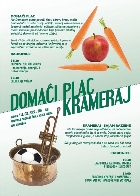 VELIKA GORICA: Domaći plac & Krameraj, subota 16.5.2015. 9-14h
