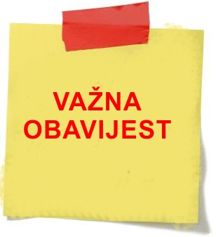 VAŽNA OBAVIJEST...!!!