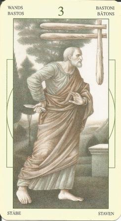 LEONARDO DA VINCI TAROT - 3 ŠTAPOVA