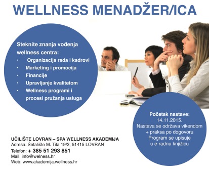 Upisi na program za Wellness menadžera/icu