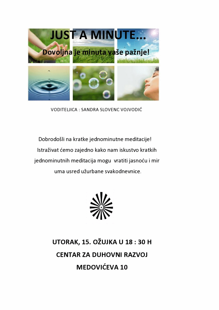 MEDITACIJE, UTORAK, 15 OŽUJKA u 18;30h