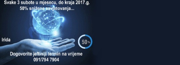 Veliki popust od 50%, svake 3 subote u mjesecu, na sva savjetovanja, do kraja 2017.g.