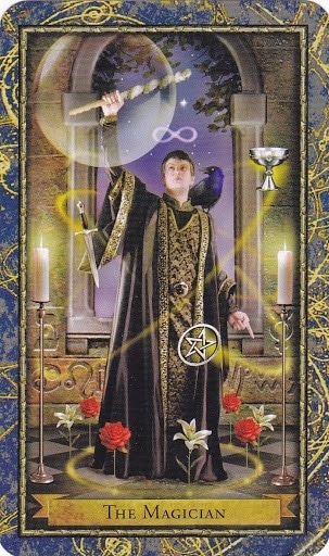 Čarobnjački tarot - MAĐIONIČAR (Mag, Opsjenar, Varalica, Ravnatelj špila, Čarobnjak, Čuvar magijskog jezika)