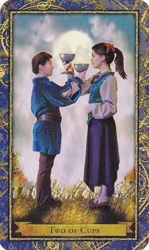 Čarobnjački tarot - 2 pehara (Snaga čuda - procvat ljubavi)