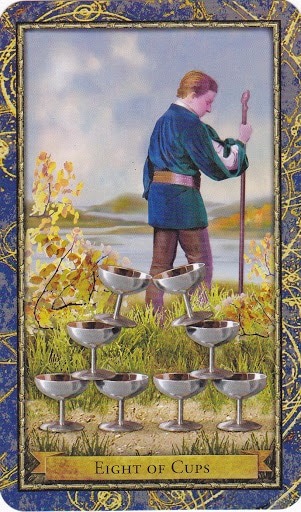 Čarobnjački tarot - 8 pehara (Snaga čuda - skitnice, tragači)