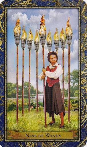 Čarobnjački tarot - 9 štapova (Snaga čuda - planiranje i strpljenje)