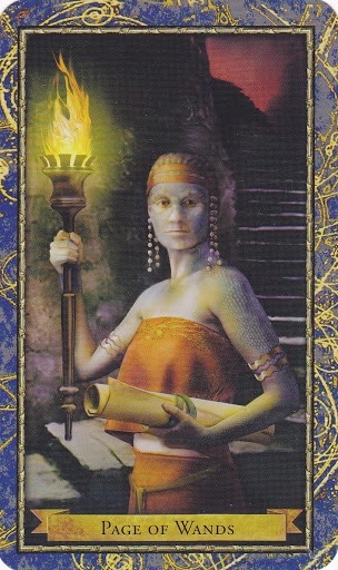 Čarobnjački tarot - Paž štapova (Poslanik vatre - glasnik i učenik vatre)