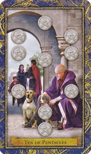 Čarobnjački tarot - 10 diskova (Snaga boje - novac, imovina)