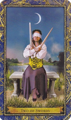 Čarobnjački tarot - 2 mačeva (Snaga čuda - teške odluke)