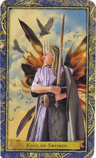 Čarobnjački tarot - Kralj mačeva (Vladar zraka - skrbnik, donator, mentor)