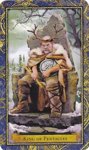 Čarobnjački tarot - Kralj diskova (Upravitelj Zemlje - briga, odgovornost)