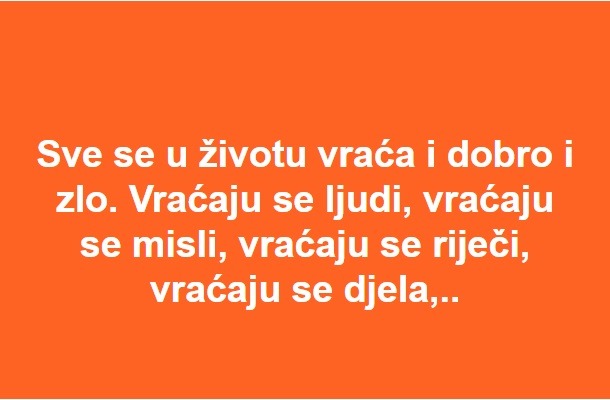 Sve se vraća...