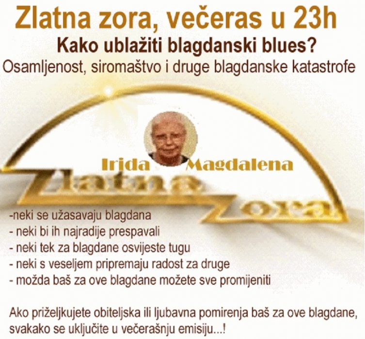 Zlatna zora, večeras u 23h, tema emisije: Obiteljski odnosi i blagdanski blues + Tarot prognoza za 2023 + Anđeoske poruke + Sretni brojevi