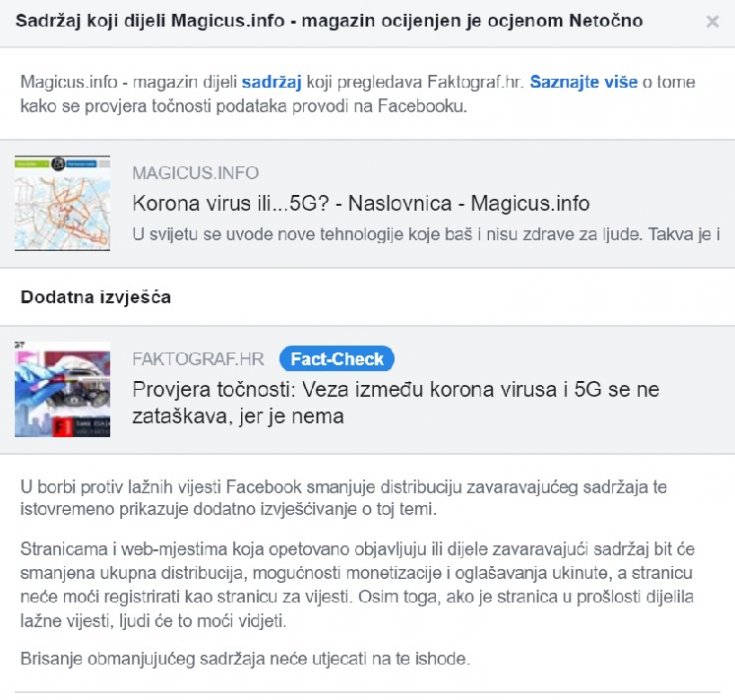 Poruka sa facebooka za Magicus