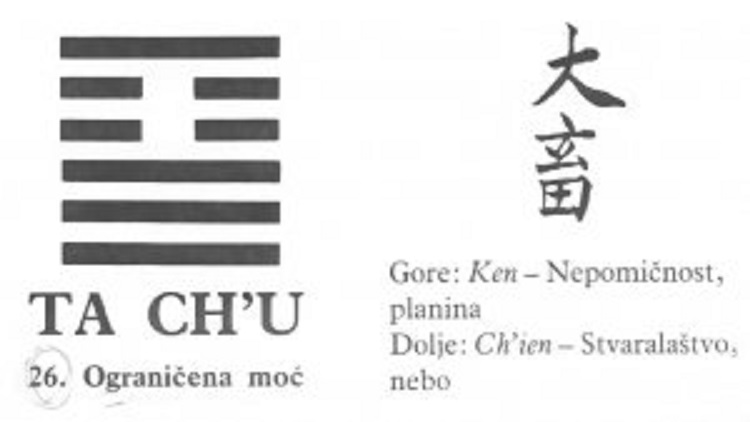 I CHING - 26.TA CH'U - Ograničena moć