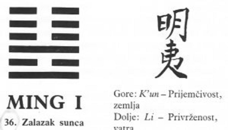 I CHING - 36.MING I - Zalazak sunca