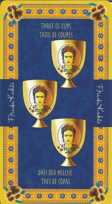Frida Kahlo Tarot - MALE ARKANE - TROJKA PEHARA