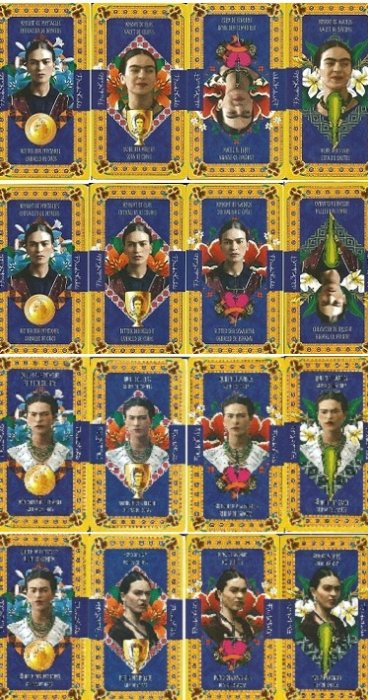 Frida Kahlo Tarot - DVORSKE KARTE (galerija portreta)