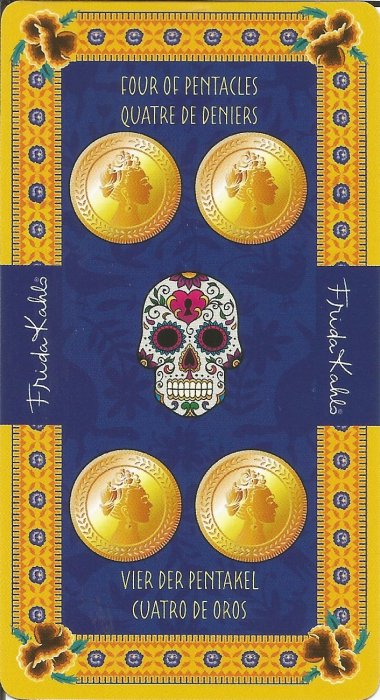 Frida Kahlo Tarot - MALE ARKANE - ČETVORKA DISKOVA