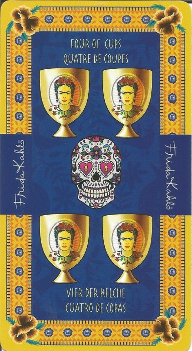 Frida Kahlo Tarot - MALE ARKANE - ČETVORKA PEHARA