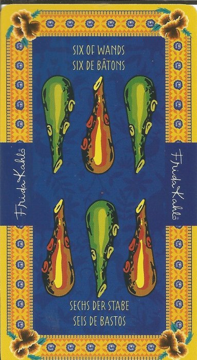 Frida Kahlo Tarot - MALE ARKANE - ŠESTICA ŠTAPOVA