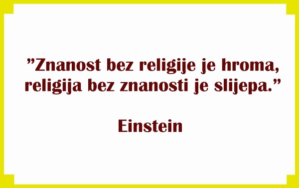 Znanost je slaba bez religije