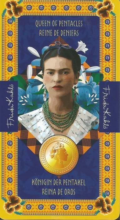 Frida Kahlo Tarot - MALE ARKANE - KRALJICA DISKOVA